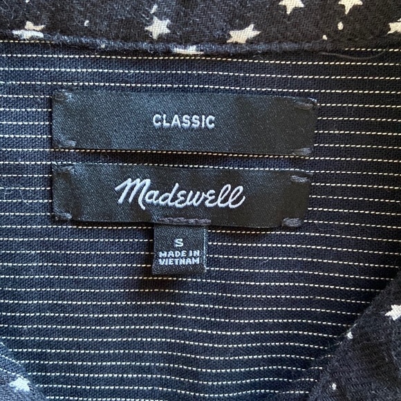 MADEWELL Oversized Ex-Boyfriend Shirt in Star Print Size Small - Picture 11 of 16